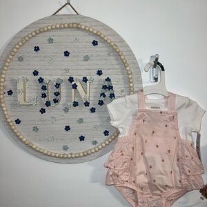 Carter's Light Pink Romper with White Top